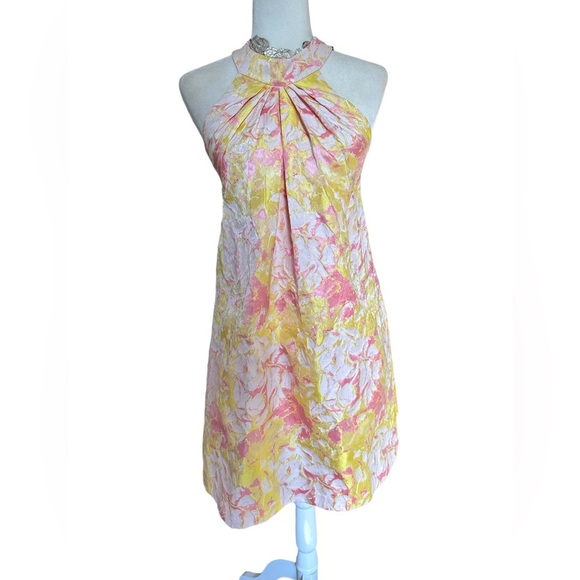 Pastel Floral Halter Shift Dress - Picture 1 of 6